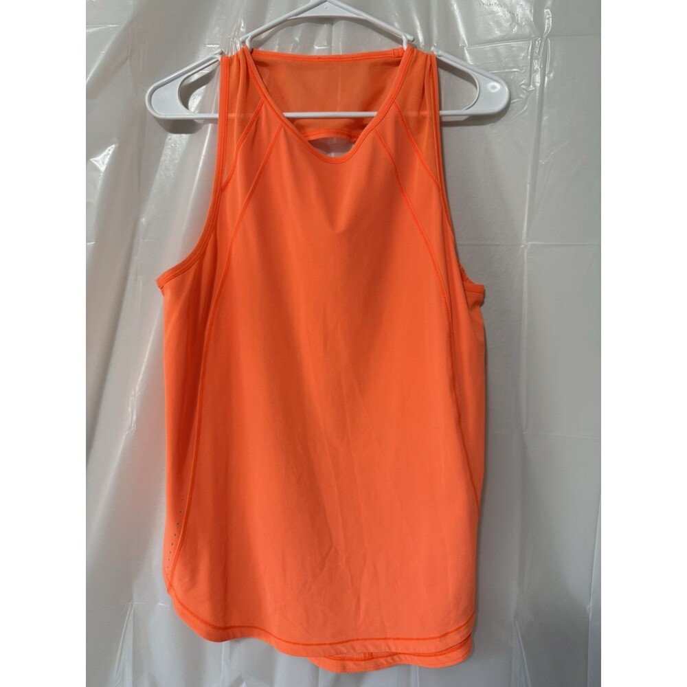 Lululemon Neon Orange Racerback Tank Top Women’s Size 14 Athletic Workout